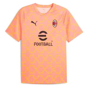 Puma T-shirt à Manches Courtes Avant-match Ac Milan 25/26 Pink Fruit / Sunny Yellow XS Homme