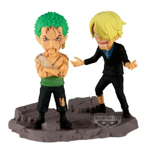 Bandai Histoires Du Journal Mondial à Collectionner-roronoa Zoro Et Sanji-figurine ´´ Rien Du Tout !!!!´´ One Piece 8 Cm Multicolor One Size unisex