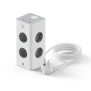 Ewent Multiprise 2xusb A/c 8 Prises Avec Interrupteur 1.5 M White / Grey One Size unisex