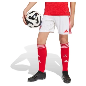 Adidas Shorts Junior Domicile Arsenal 25/26 White / Better Scarlet 13-14 Années Garçon,Fille