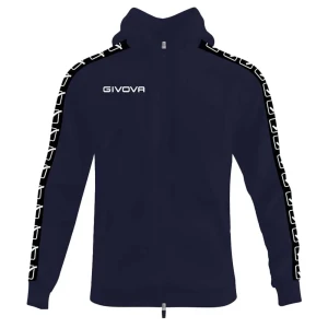 Givova Sweat-shirt à Zip Terry Band Blue / Black 2XL Homme,Femme