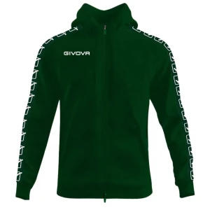 Givova Sweat-shirt à Zip Terry Band Forest Green 2XL Homme,Femme