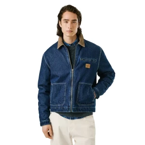 Pepe Jeans Veste En Jean Workwear Denim Dark Blue S Homme