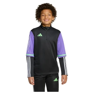 Adidas Sweat à Demi-zip F50 Training Black / Purple Rush 5-6 Années Garçon,Fille
