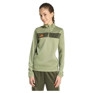 Adidas Sweat à Demi-zip Tiro 25 Essentials Training Tent Green / Night Cargo / Impact Orange 7-8 Années Garçon,Fille