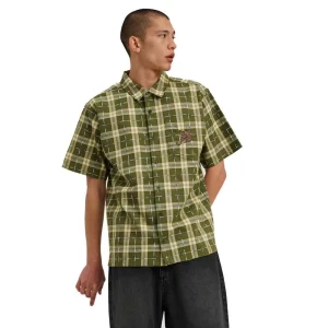 Santa Cruz Camisa De Manga Corta Braun Great Outdoors Iguana Check M