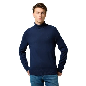 Wrangler Pull à Col Roulé 112371533 Regular Fit Navy XL Homme