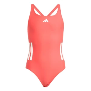 Adidas Traje De Baño 3 Stripes C-back Semi Lucid Red / White 14-15 Años