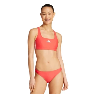 Adidas Bikini 3 Stripes V-back Semi Lucid Red / White 36