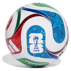 Adidas Ballon De Football FifaÂ® World Cup 26â„¢ Trionda League White / Team Royal Blue / Solar Blue / Power Red 4 unisex
