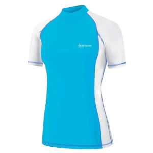 Abysstar Rash Guard Manches Courtes Tijuana White / Acqua S Femme