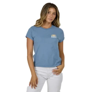 Salty Crew T-shirt à Manches Courtes West Bound Modern Dusty Blue S Femme