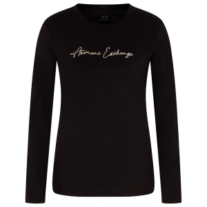 Giorgio Armani Exchange T-shirt à Manches Longues Xw001456_af10356 Black / Gold XS Femme