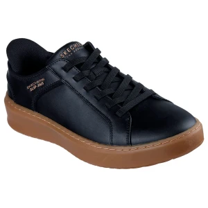 Skechers Baskets Slip-ins Court Break Double Vented Black Duraleather / Gum Midsole Trim EU 43 Homme