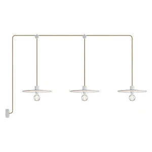 Creative Lámpara De 3 Luces Con Roseta Y Pantalla Sin Bombilla E-snake Eiva White One Size