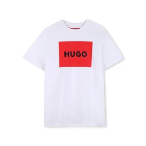 Hugo T-shirt à Manches Courtes G00572 White 10 Années Garçon
