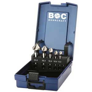 Bohrcraft Avellanador Cónico Din 335 C Hss 6.3-25 Mm 5 Piezas Blue One Size