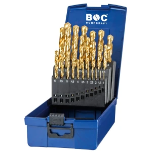 Bohrcraft Broca De Metal Din 338 N Hss-tin 25 Piezas Golden One Size