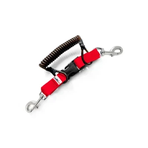 Divemarine Cordón De Bobina De Alambre Técnico Con Gancho De Perno Giratorio Doble Acero Inoxidable Red 76 mm