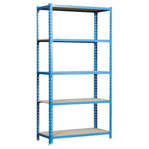Simonclick Étagère Métallique Maderclick 5/500 1800x900x500 Mm Blue / Wood One Size