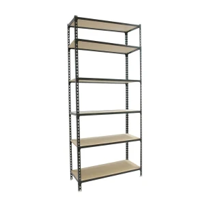 Simonclick Estantería Metálica Maderclick Mini 6/400 2500x800x400 Mm Anthracite / Wood One Size