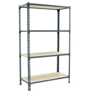 Simonclick Étagère Métallique Maderclick Mini 4/300 1500 1500x800x300 Mm Grey / Wood One Size