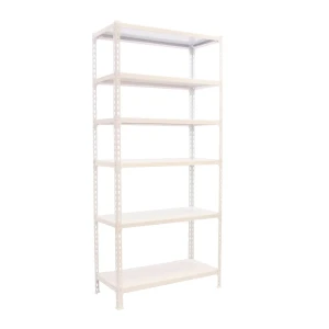 Simonclick Étagère Métallique Megaplus 6/300 2500 2500x1200x300 Mm White One Size