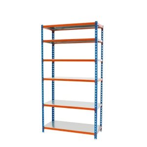 Simonclick Étagère Métallique Plus 6/300 2500x1000x300 Mm Blue / Orange / Galva One Size