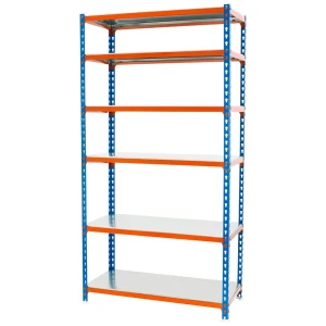 Simonclick Étagère Métallique Superplus 6/400 2500x1100x400 Mm Blue / Orange / Galva One Size