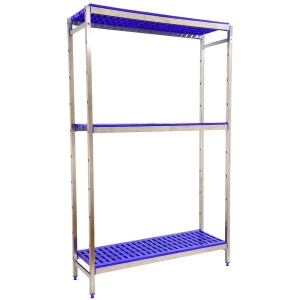 Simoninox Estantería Metálica Initial 3pp 1600x860x400 Mm StainlessSteel / Blue One Size