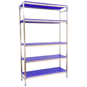 Simoninox Estantería Metálica Initial 5pp 2000x1260x500 Mm StainlessSteel / Blue One Size