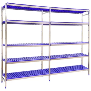 Simoninox Estantería Metálica Initial 5pp 2000x2490x400 Mm StainlessSteel / Blue One Size