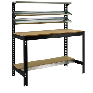 Simonwork (bancos De Trabajo) Étagère Métallique Bt1 1445x1510x760 Mm Anthracite / Wood One Size