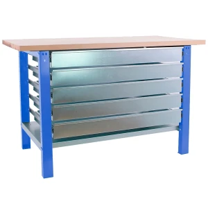 Simonwork (bancos De Trabajo) Estantería Metálica Bt6 Pro 5box 865x1200x750 Mm Blue / Beech One Size