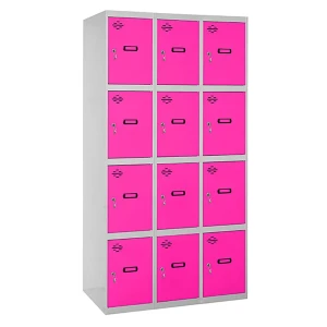 Simonlocker Montadas Taquilla Desm.4 Puertas 3/12 400 1800x1200x500 Mm Grey / Pink One Size