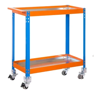 Simonwork (bancos De Trabajo) Estantería Metálica Wagon 2/400 Metalic 1030x900x400 Mm Blue / Orange / Galva One Size