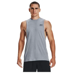 Under Armour T-shirt Sans Manches Left Chest Cut Off Gray S
