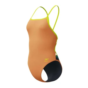 Speedo Traje De Baño Fl Solid Tri Back Summer Orange / Hyper Yellow UK 30