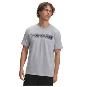 Under Armour T-shirt à Manches Courtes Camo Chest Stripe Gray / Black XL