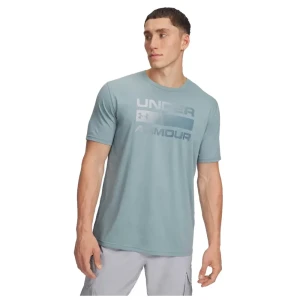 Under Armour T-shirt à Manches Courtes Team Issue Wordmark Green / Jasper Blue S