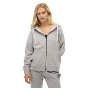 Superdry Sweat-shirt à Zip Athletic Essentials Relaxed Fit Glacier Grey Marl XL Femme