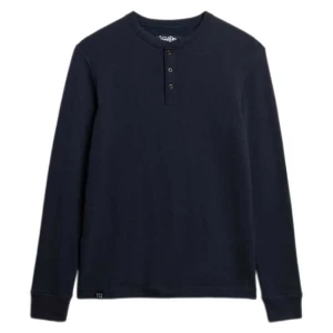 Superdry T-shirt à Manches Longues Grandad Eclipse Navy L Homme