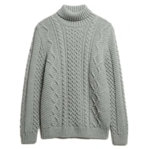 Superdry Pull à Col Roulé Jacob Mid Grey XL Homme