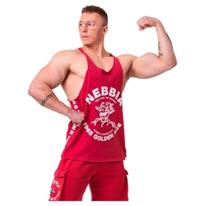 Nebbia T-shirt Sans Manches Washed Muscle Back Stringer Golden Age 791 Red L
