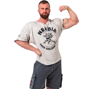 Nebbia T-shirt à Manches Courtes Washed Rag Top Golden Age 788 Light Grey M