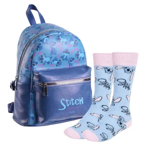 Cerda Group Ensemble Décontracté Avec Motif Sac à Dos Et Chaussettes En Similicuir Cuir Stitch Blue / Pink One Size unisex