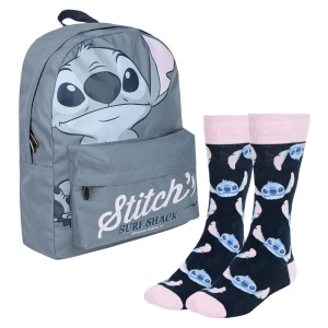 Cerda Group Ensemble De Conception De Sac à Dos Décontracté Et De Visage Avec Des Chaussettes Stitch 16l Blue One Size unisex