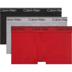 Calvin Klein Boxers Lv00nb4409 Trunk Low Rise 3 Unités Black / Sleet / Adrenaline Rush M Homme