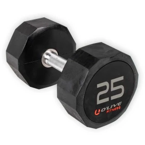 Olive Haltère Rubber Pro-style 25kg Black 25 kg
