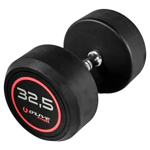 Olive Haltère Rubber Pro-style 32.5kg Black 32.5 kg